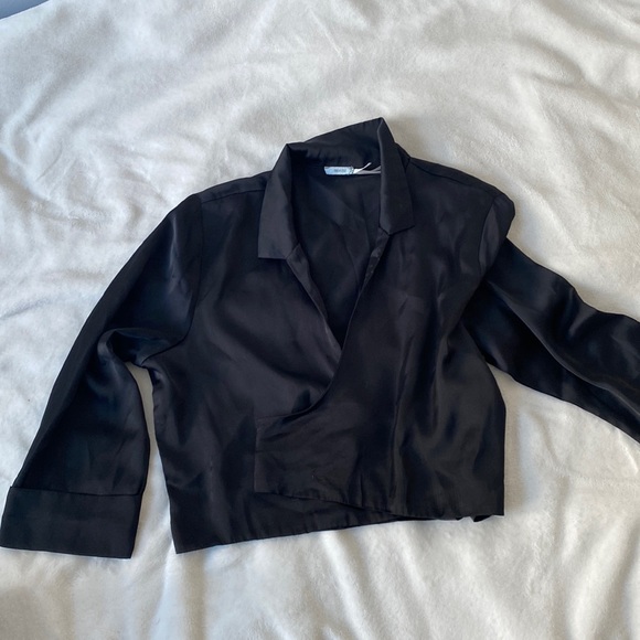 Black Satin Shirt - Picture 1 of 3